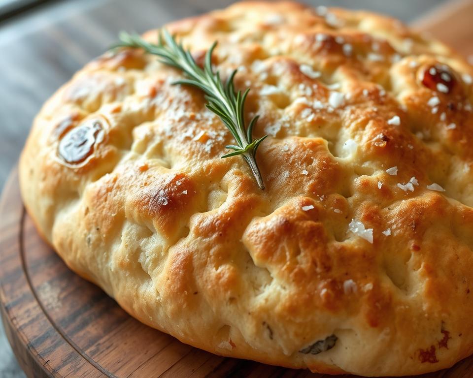 dimpled focaccia bread